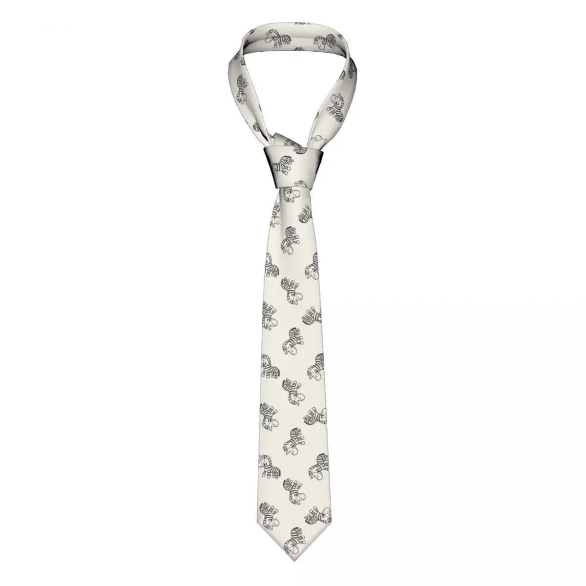 

Zebra Doodle Pattern Necktie Men Women Polyester 8 cm Neck Ties for Mens Slim Classic Shirt Accessories Cravat Business