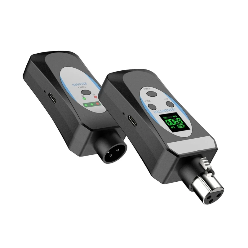 

Wireless Microphone System UHF Transmitter and Receiver 500-700mhz for Stage Performance Outdoor Entertainment, Speech