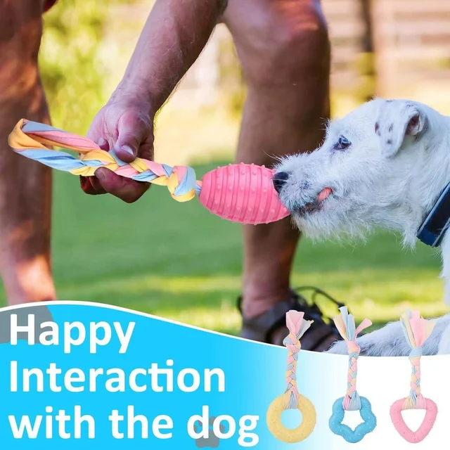 Pet Dog Toy Ball Molar Clean Teeth for Small Dog Puppy Teething Chew Toys Dog Accessories Cute Puppy Rope Toys 1pc 4