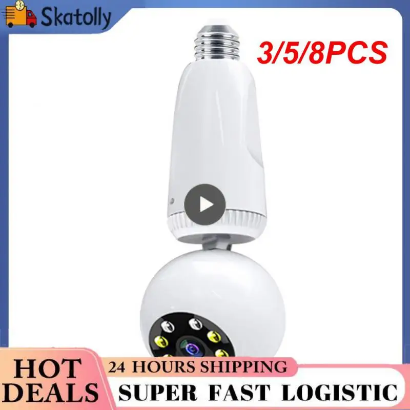

3/5/8PCS 2 Million Pixels Panorama Camera Tf Card Supports Wifi Camera 200w Pixel Video Surveillance Camera