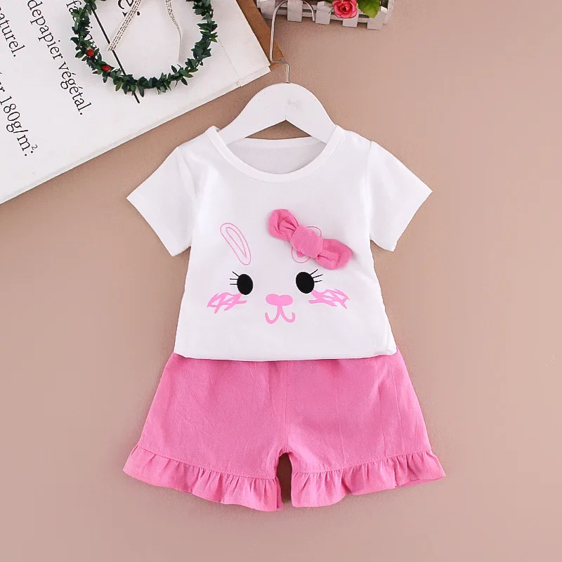 Toddler Baby Girl Clothes Cute Cartoon T Shirt + Pants Toddler Girl Clothes Suit Summer Girls Clothing Set 2022 Casual Outfits