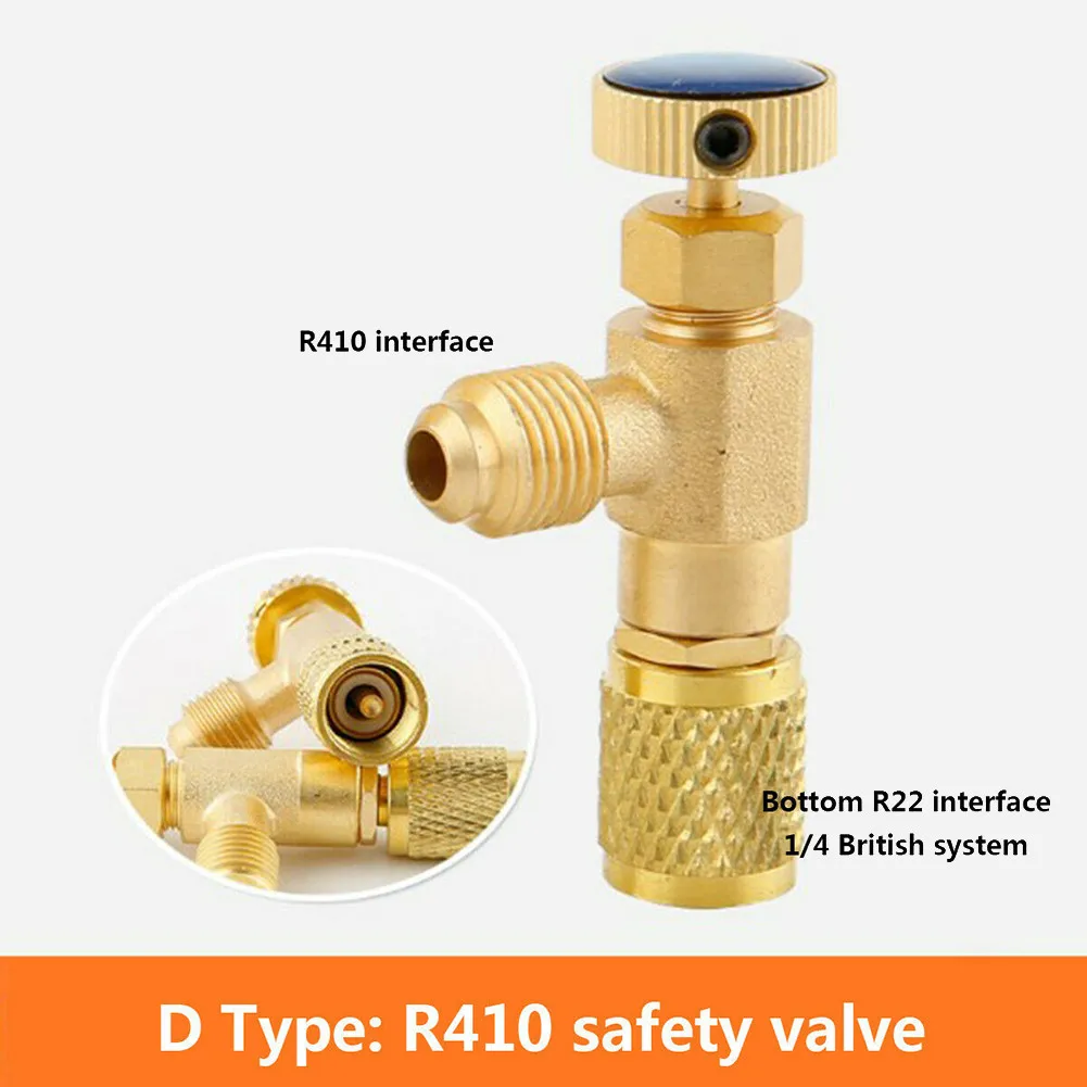 

R410A R22 Air Conditioning Refrigerant Liquid Safety Valve 1/4 \\\\\\\"Safety Adapter Air Conditioning Repair And Fluoride