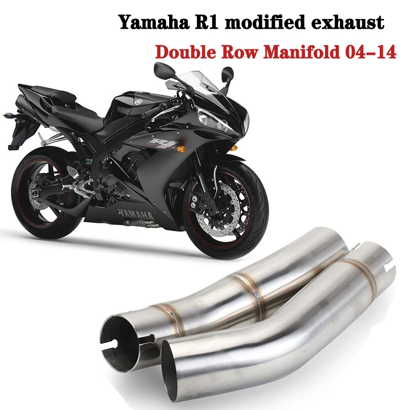 

Выхлопная труба для внедорожника мотоцикла, 51 мм, для Yamaha YZF-R1 2004 2005 2006, промежуточная система подключения из нержавеющей стали