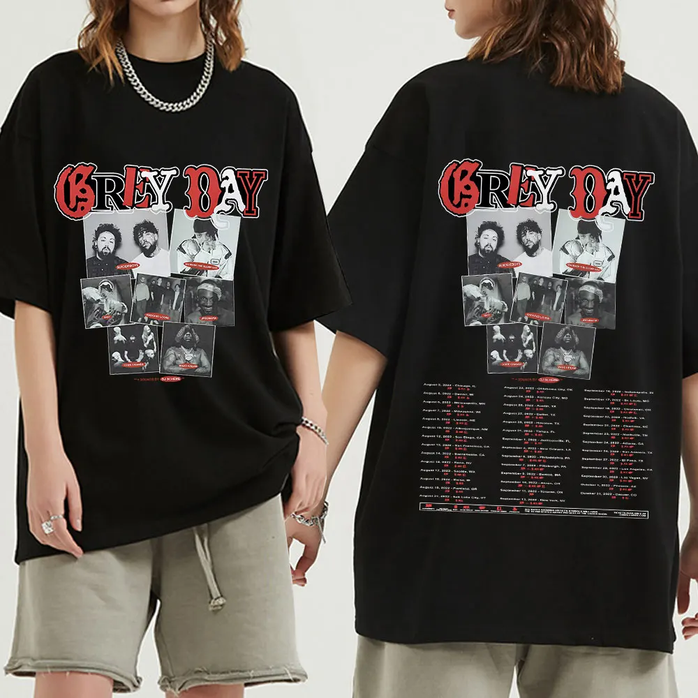 

Rapper $uicideboy$ Grey Day Tour Graphic Print T Shirts Suicideboys Hip Hop Gothic Men Short Sleeve T-shirt Oversize Streetwear