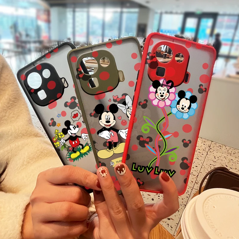 

Minnie Mickey Mouse For Xiaomi Mi Poco X3 GT NFC M3 Note 10 11 Ultra Lite 10T CC9 Pro 10S Frosted Translucent Phone Case