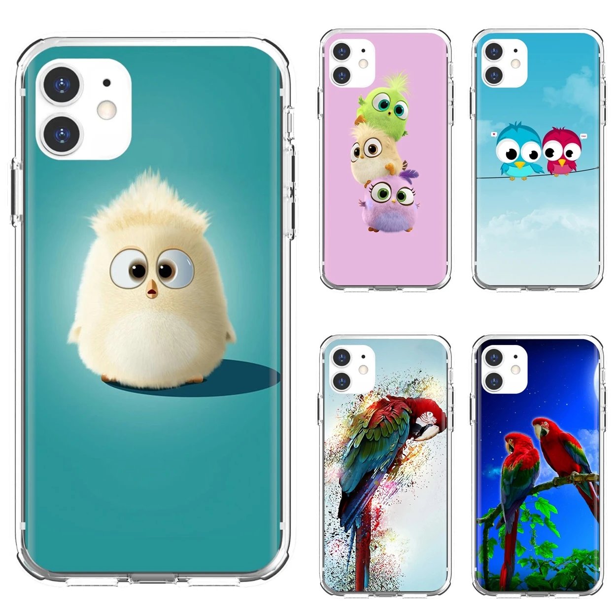 

Soft Cover For iPod Touch iPhone 10 11 12 Pro 4S 5S SE 5C 6 6S 7 8 X XR XS Plus Max 2020 Cartoon parrot