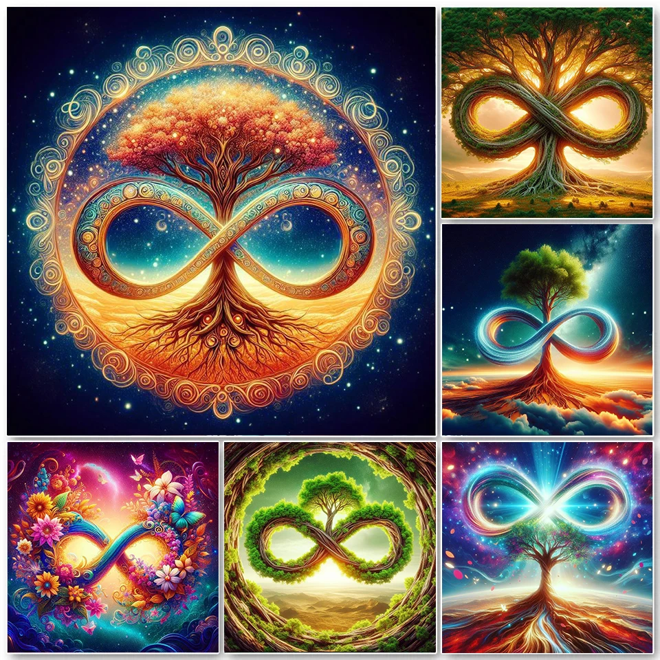 5d Diy Алмазная картина Бабочка Символ Бесконечности Мозаика Вышивка крестиком