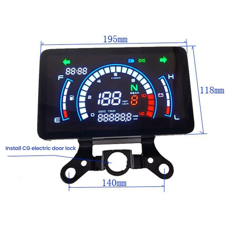 Панель цифрового счетчика для ITALIKA EX125 FORZA125 Ft125 Спидометр Одометр в сборе Honda CG125