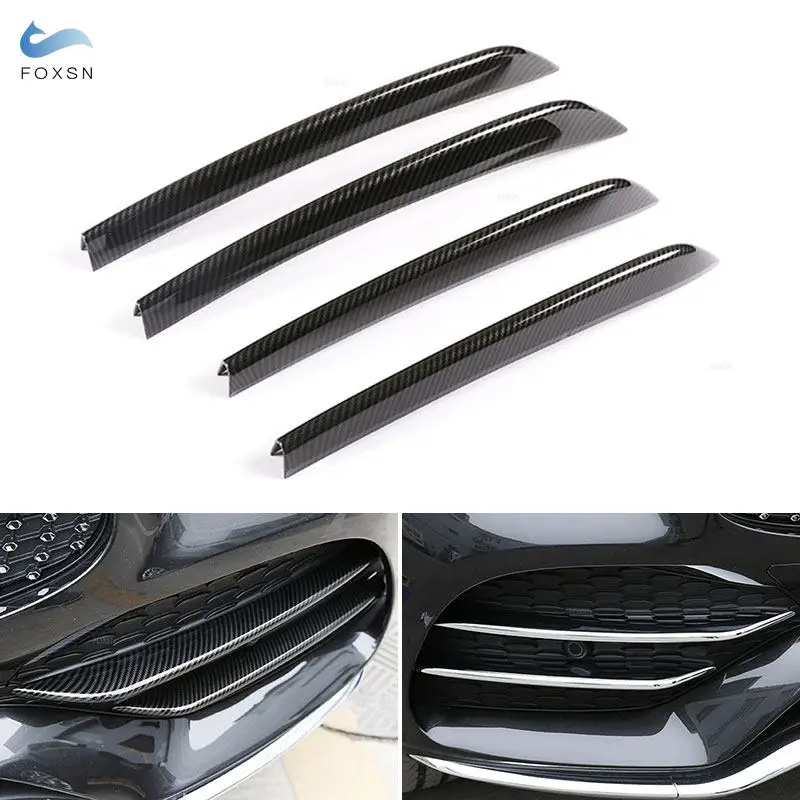 

For Mercedes Benz GLC Class X253 2020 Car Front Fog Light Decor Strips Air Intake Grille Cover Trim Accessories