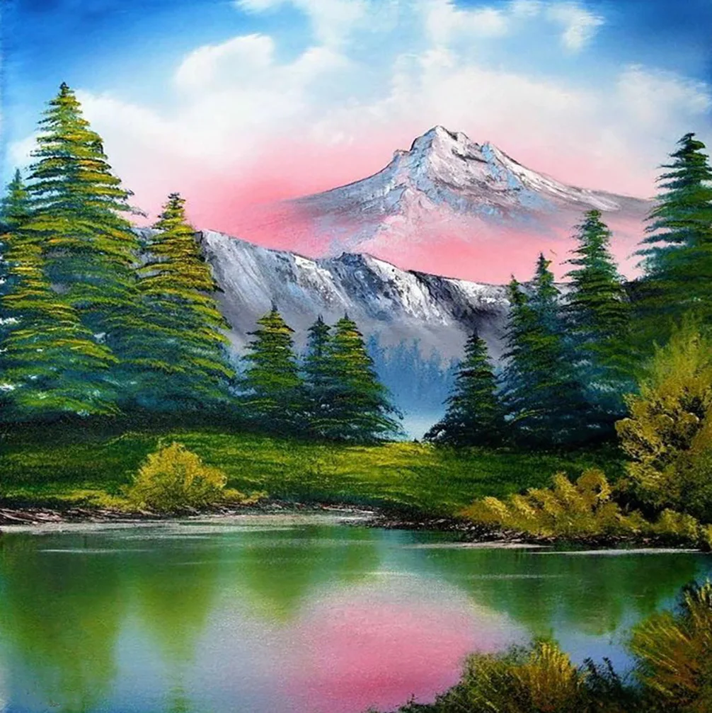 

4419Ann-Tulip diy Цифровая масляная живопись, картина маслом, акриловая Цветочная живопись, взрыв, ручная работа, пейзаж, живопись