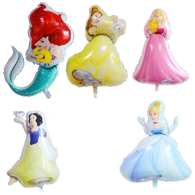 

Disney Princess Balloon Cinderella Belle Sleeping Beauty Snow White Children's Birthday Cartoon Girl One Year Scene Arrangement