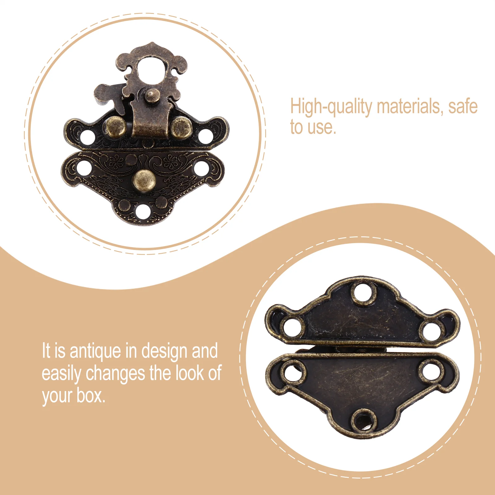 20 шт. защелка для шкафа с пряжкой подарочная коробка винтажные петли