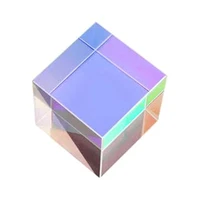 creative color prism light cube six sided prism light cube colored glass prism decoration optical experiment instrument