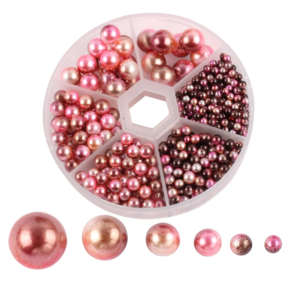 

Beads Pearlfor Round Looseresin Fake Holes Making Vase Colorful Craft Acrylic Spacer Embellishments Jewelry Crafting Filler Bead