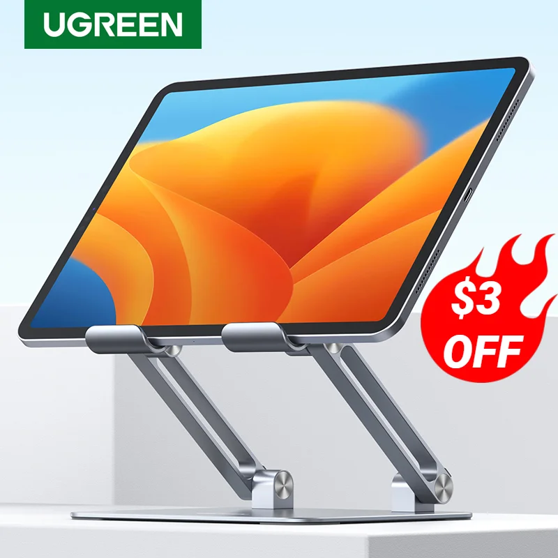 UGREEN Tablet Phone Stand Aluminum iPad Stand For iPad Pro iPhone Xiaomi Tablet Support Laptop Stand Phone Holder Tablet Stand