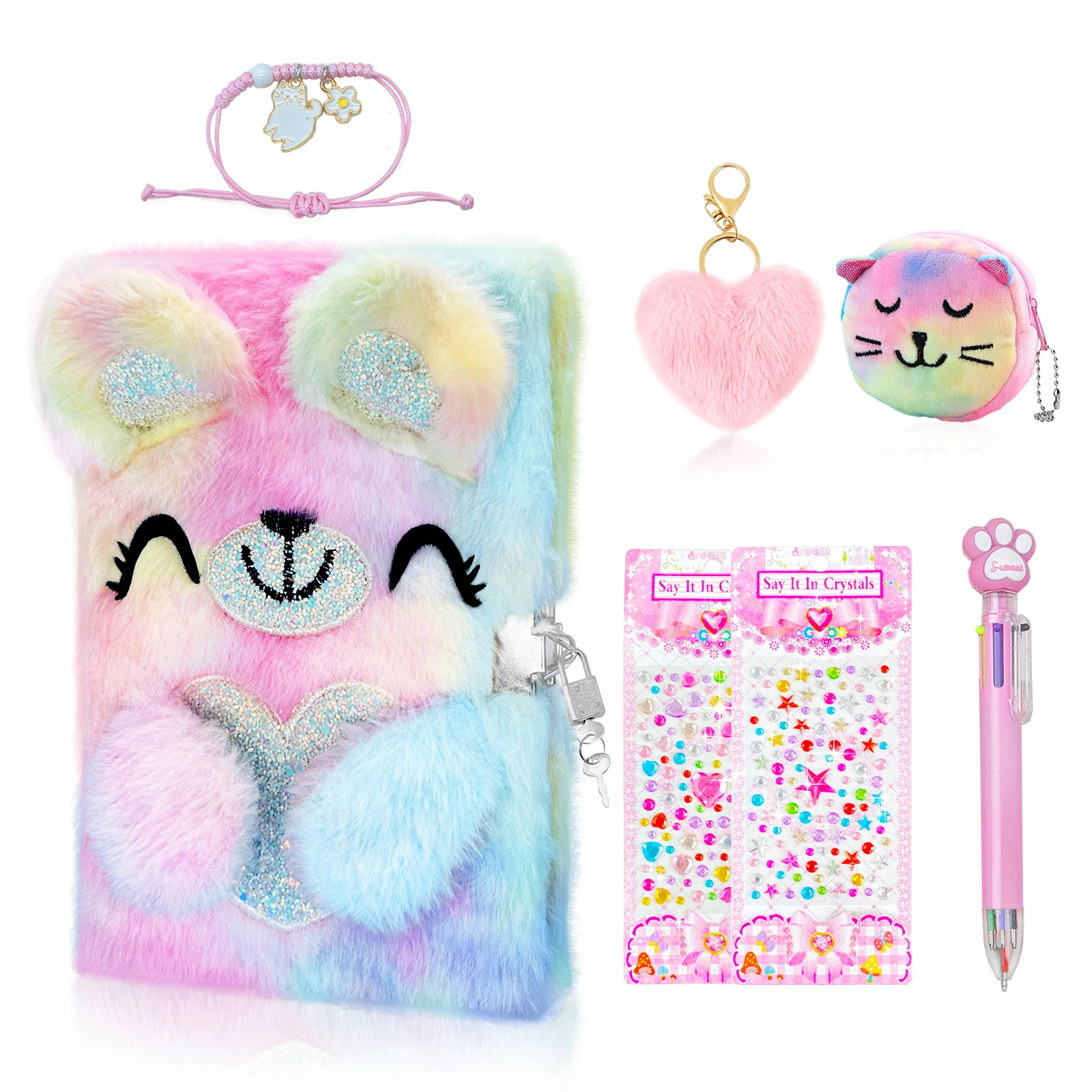 Cute Bear Diary With Padlock Lock For Girls A5 Secret Notebook And Journal School Stationery Notepad Memo Pads Note Book Gifts