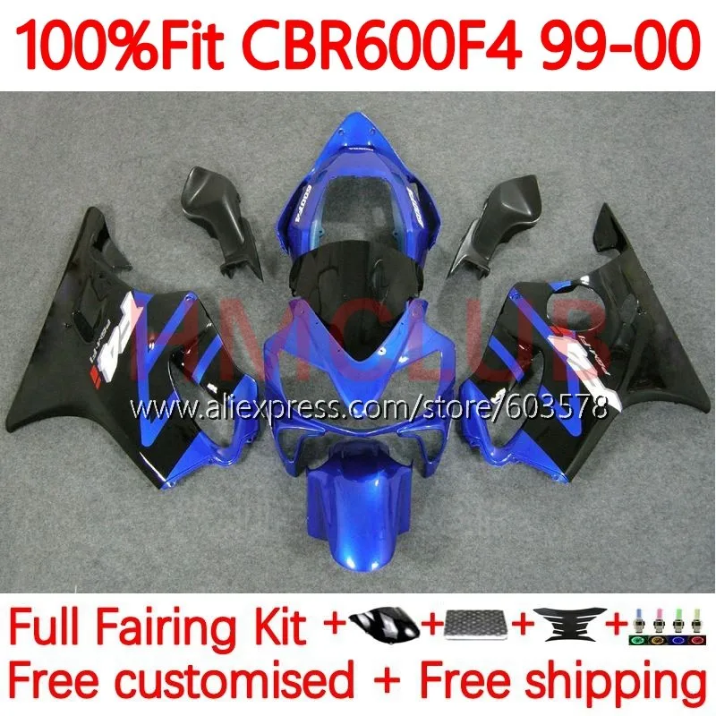 

OEM Корпус для HONDA CBR 600 F4 FS CC 600F4 600CC 600FS синий глянцевый CBR600 F4 1999 2000 CBR600F4 99 00 обтекатель 136No.32
