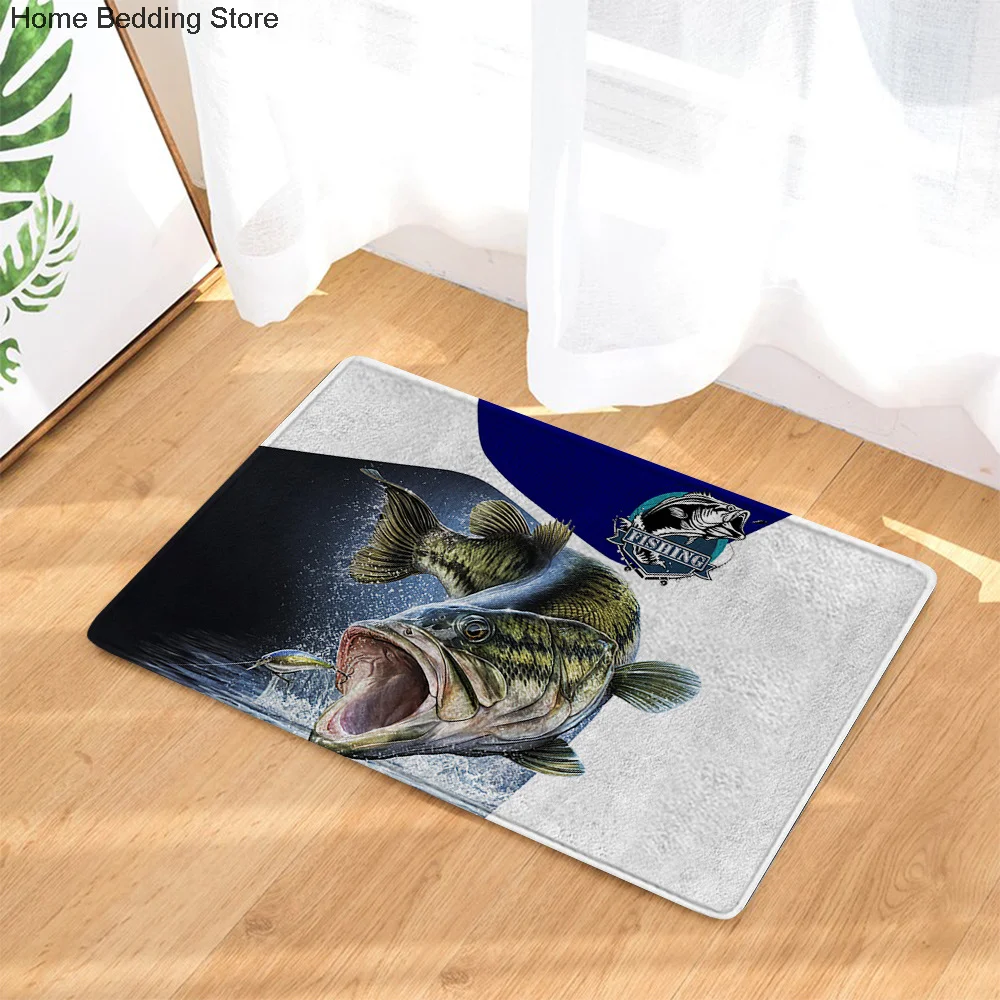 

Crucian Carpet Adult Teens Carpets Living Room Bedroom Anti-Slip Rug Washable Floor Mats Household Mat Fish 60x90cm Doormat
