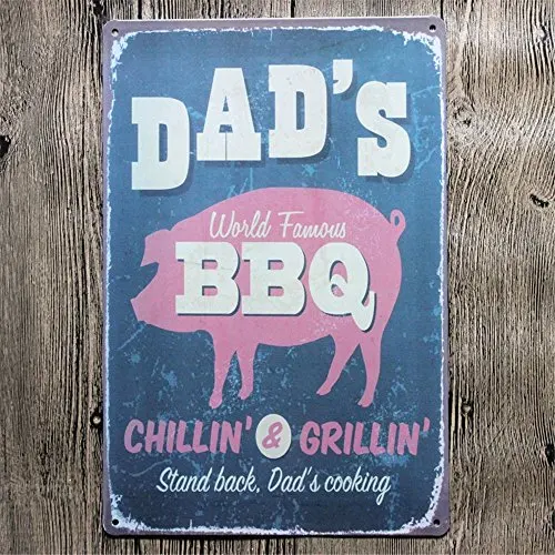 

DAD'S BBQ menu metal tin sign Bar Cafe Garage Wall Decor Retro vintage 7.87 X 11.8 inch