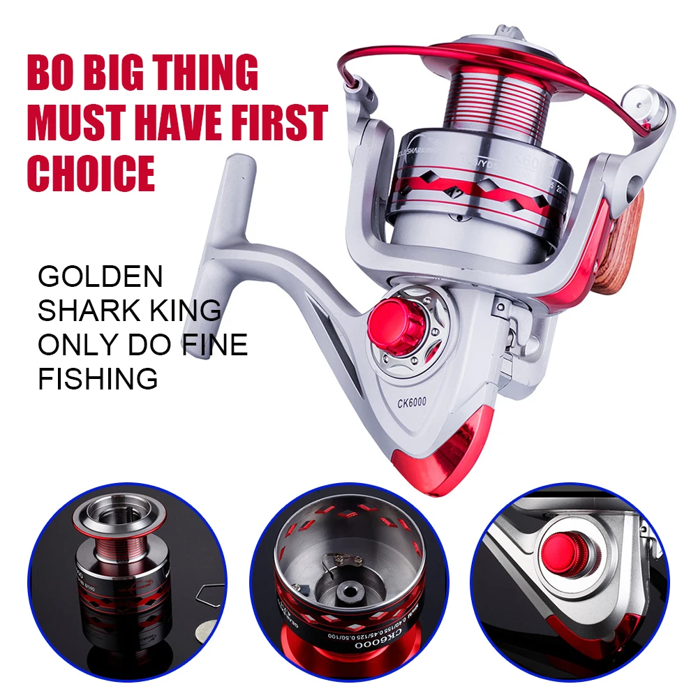 

Spinning Fishing Reels BK2000-6000 Smooth Powerful Light Weight Baitcast Tackle Accessories Fishing Tackle Fishing Equipment