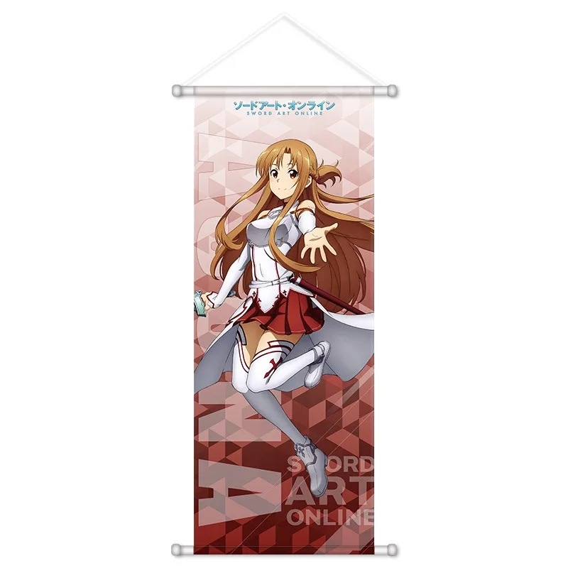 Фото Аниме-постеры Sword Art Online: Асуна, Кирито, Шино, Алиса. Милые настенные картины на холсте. Декор. Подарок на день рождения. №2