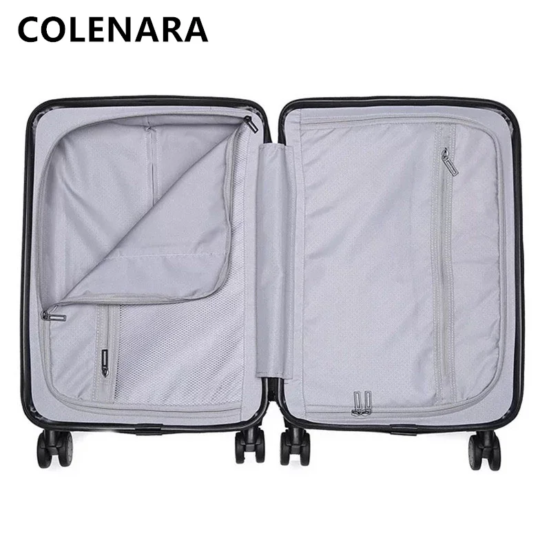 COLENARA 18/20/22/24/26Inch Luggage New Universal Retro Trolley Bag Set Portable Makeup Bag with Wheels Rolling Suitcase