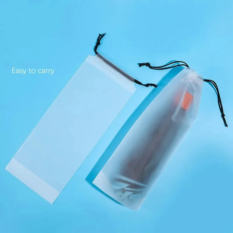 

Прозрачные сумки-органайзеры для зонтов на шнурке, многоразовые пластиковые пакеты для хранения на выход, портативная Водонепроницаемая К...