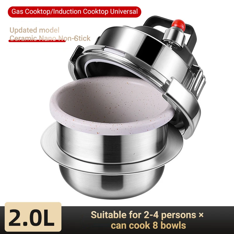

Upgrade the mini non stick pot outdoor camping home gas induction cooker pressure cooker to cook 5 bowls of rice