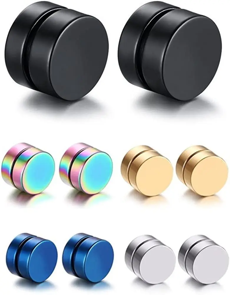 

Серьги-гвоздики магнитные из нержавеющей стали, 2 шт.