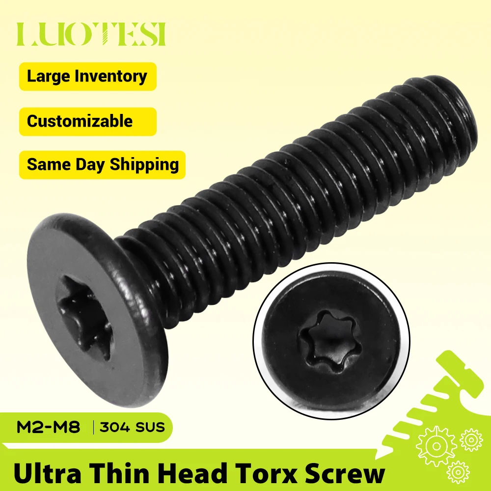

LUOTESI Винты Torx черные нержавеющая сталь M2-M6 5-50 шт