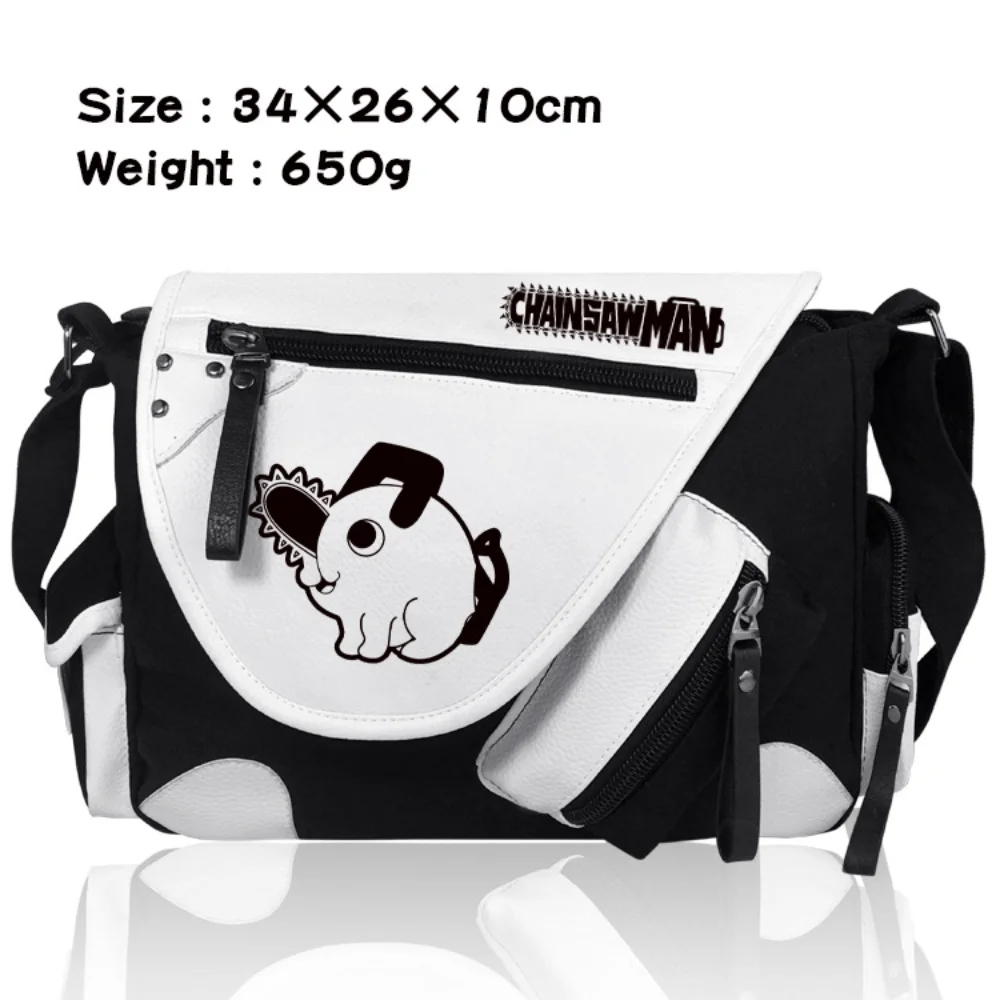 Chainsaw Man Anime Print High Capacity Leisure Shoulder Bag Oxford Cartoon Messenger Bags Unisex Travel Satchel Gifts