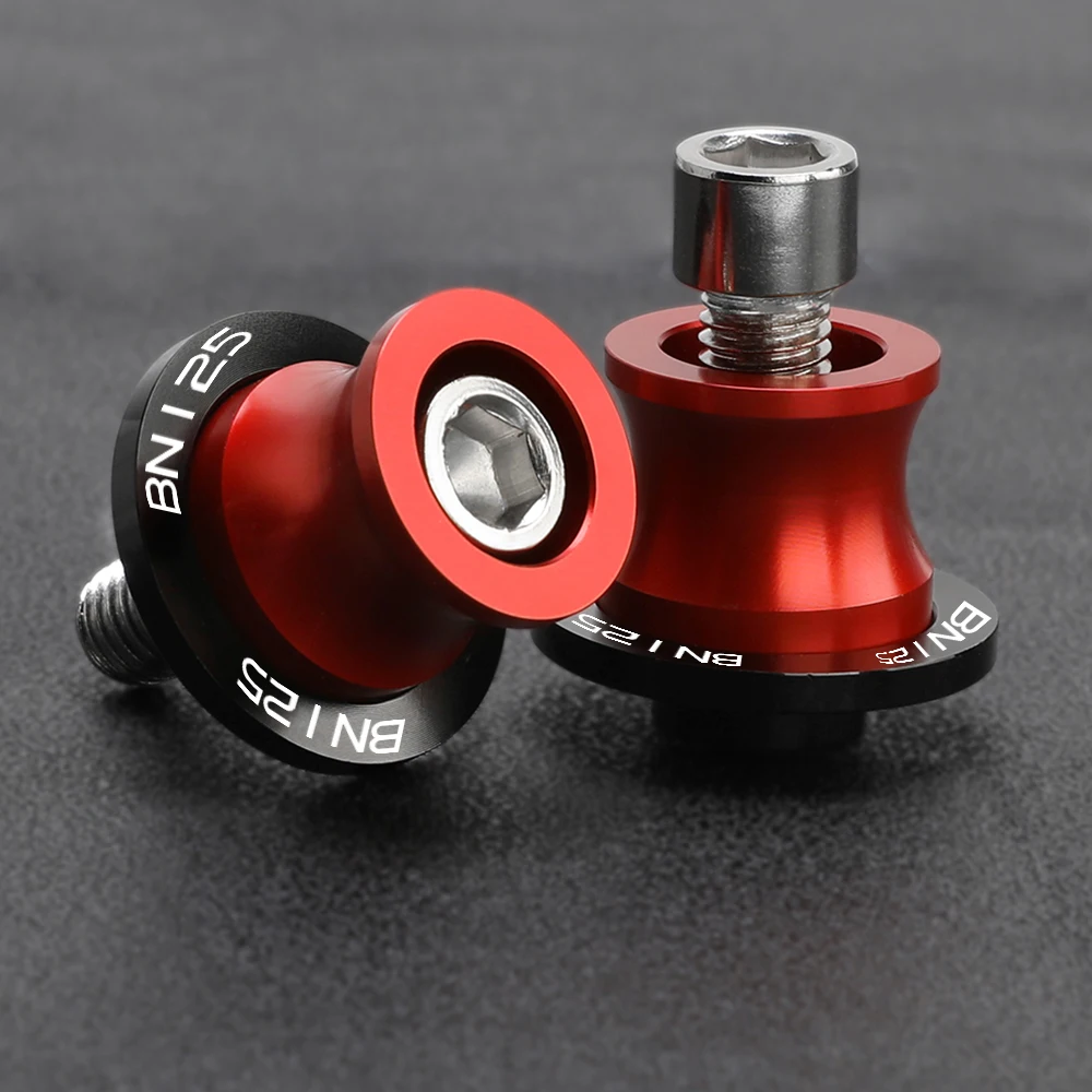 

For benelli BN125 BN 125 2003 2004 2005 2006 2007 2008 6MM Motorcycle accessories Aluminum Swingarm Spools slider stand screws