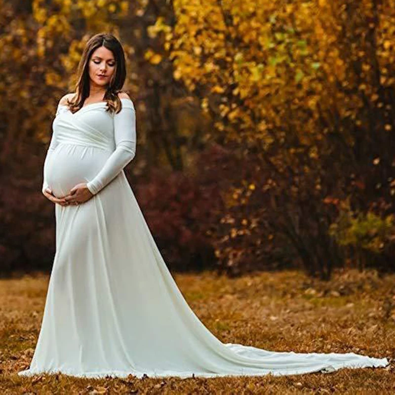 Pregnancy Dress for Photo Shoot Women Baby Shower Dress Mayernity Dresses Photography Maternity Gown