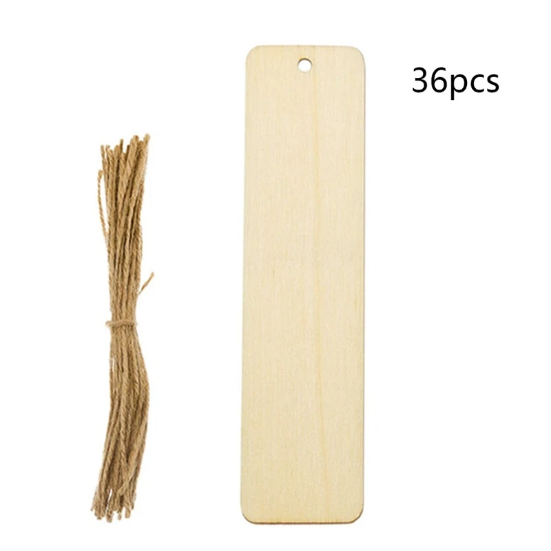 

2022 New Wood Blank Bookmarks DIY Wooden Craft Bookmark Rectangle Shape Blank Bookmark
