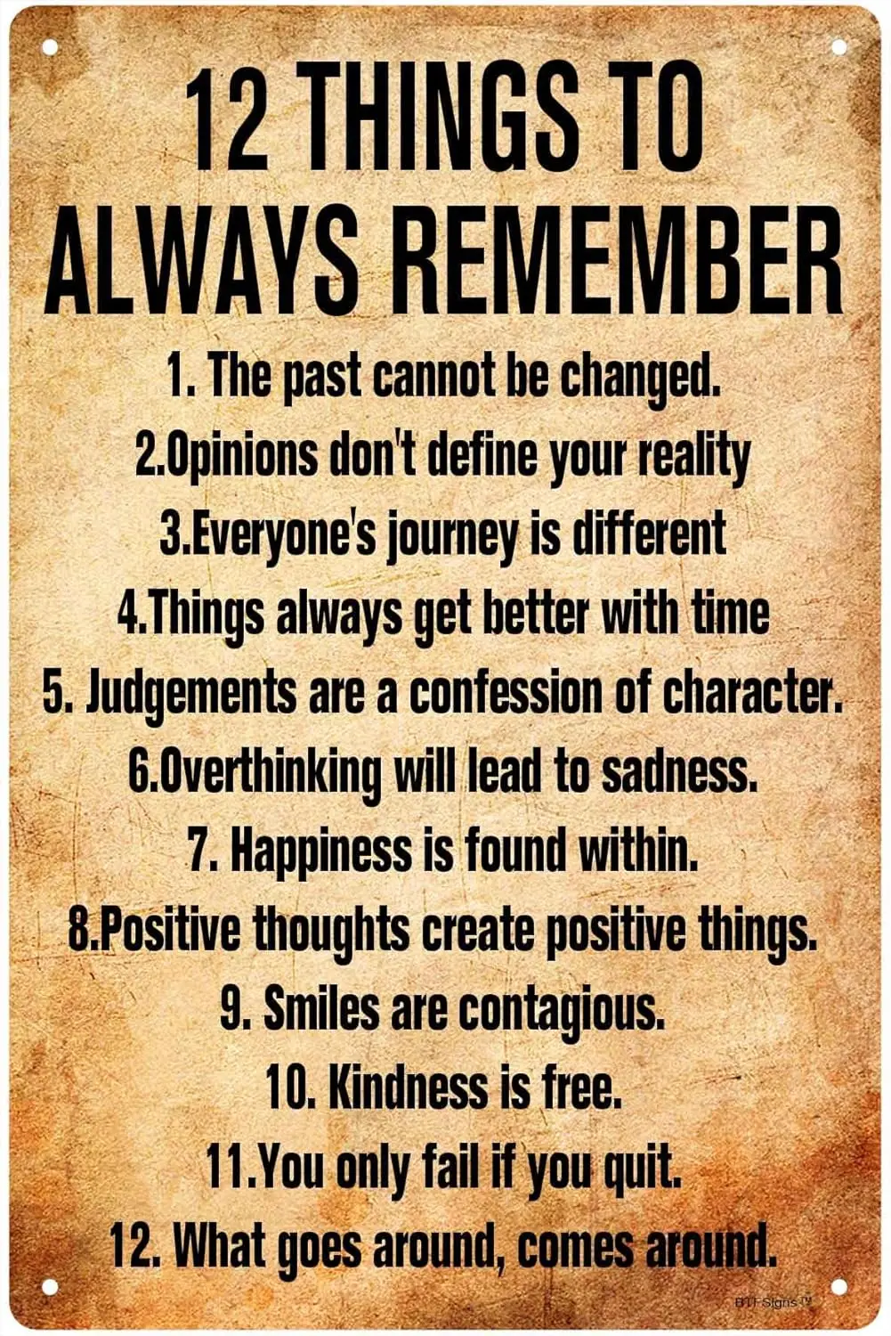 Motvte Sgn 12Thngs To lwys Пам'ятайте nsprtonl nd Uplftng Wll rt Decorton 8x12 nch