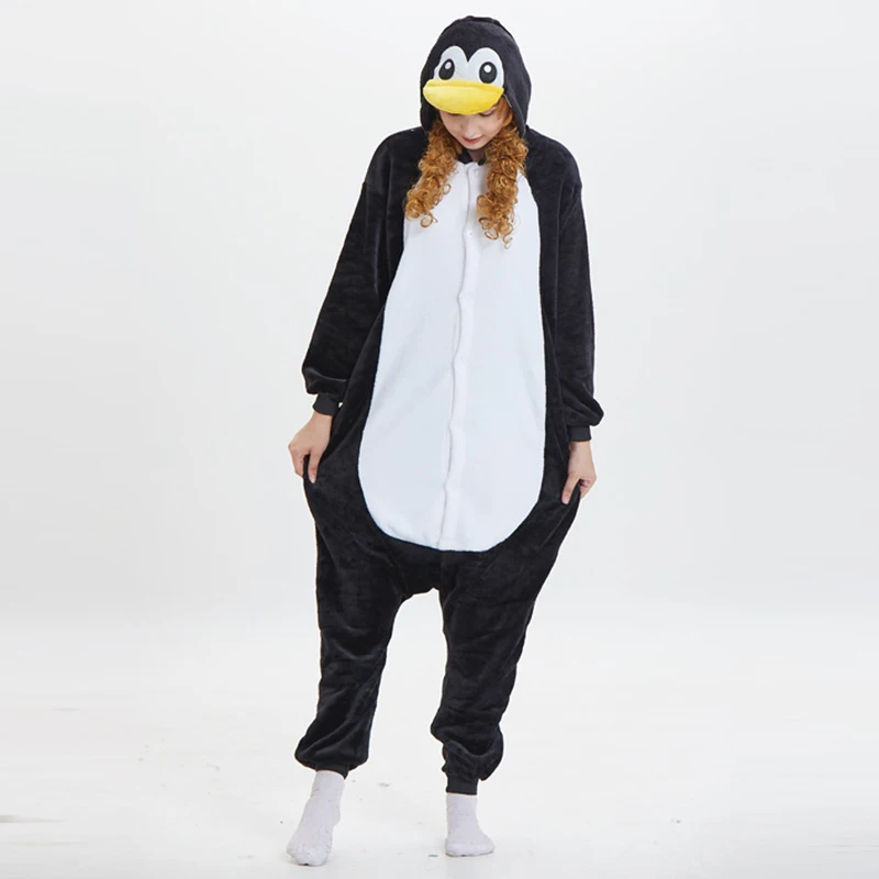 Winter Adult Animal Onesies Kigurumi Pajamas Halloween Christmas Hooded Cartoon Costumes Women Men Flannel Sleepwear Jumpsuits