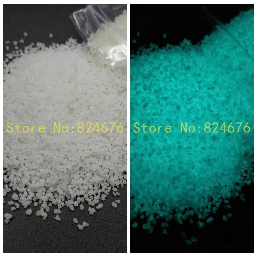 

Glow in the Dark Sand Phosphor Sand Stone Bright Blue-green DIY Nail Glitter Decoration Luminous Sand for Park Yard Party