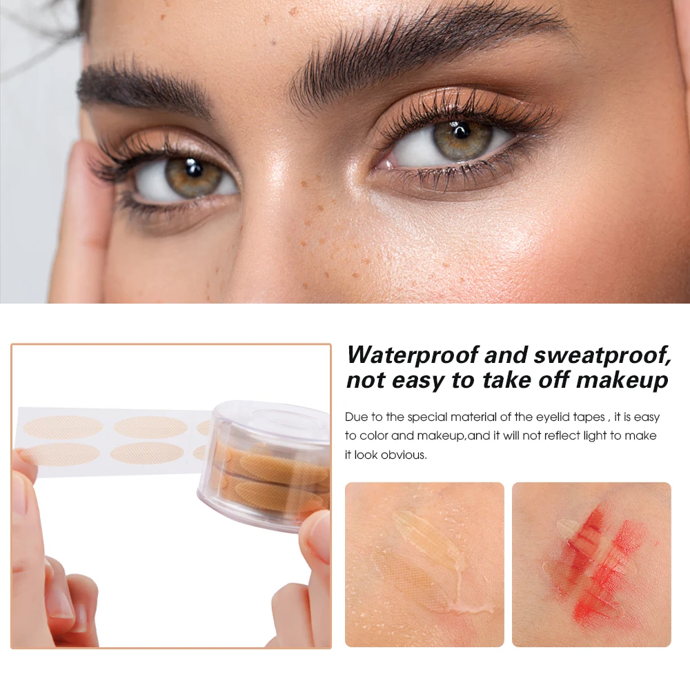 600/2400 шт. кружевные невидимые наклейки для век двойного сложения натуральная