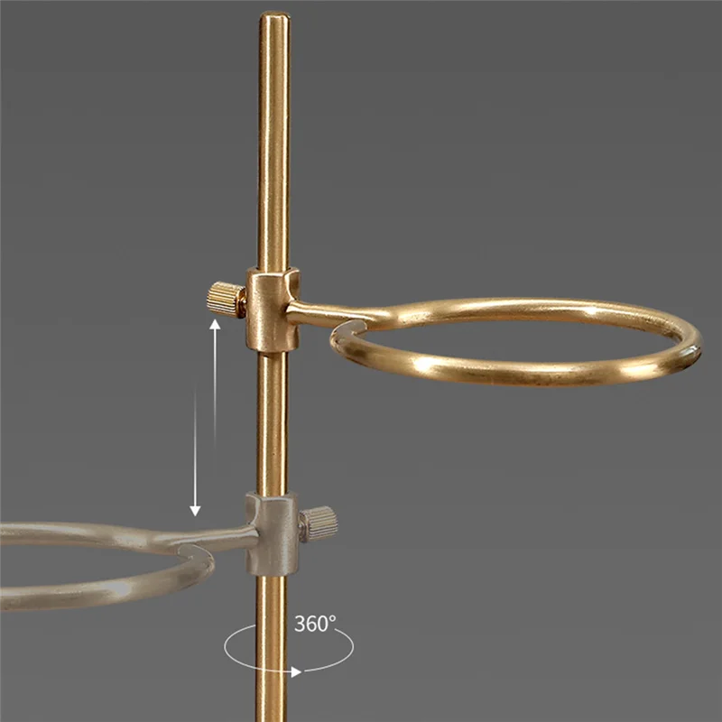 Зеркальный держатель для кофе с деревянной основой регулируемой высотой