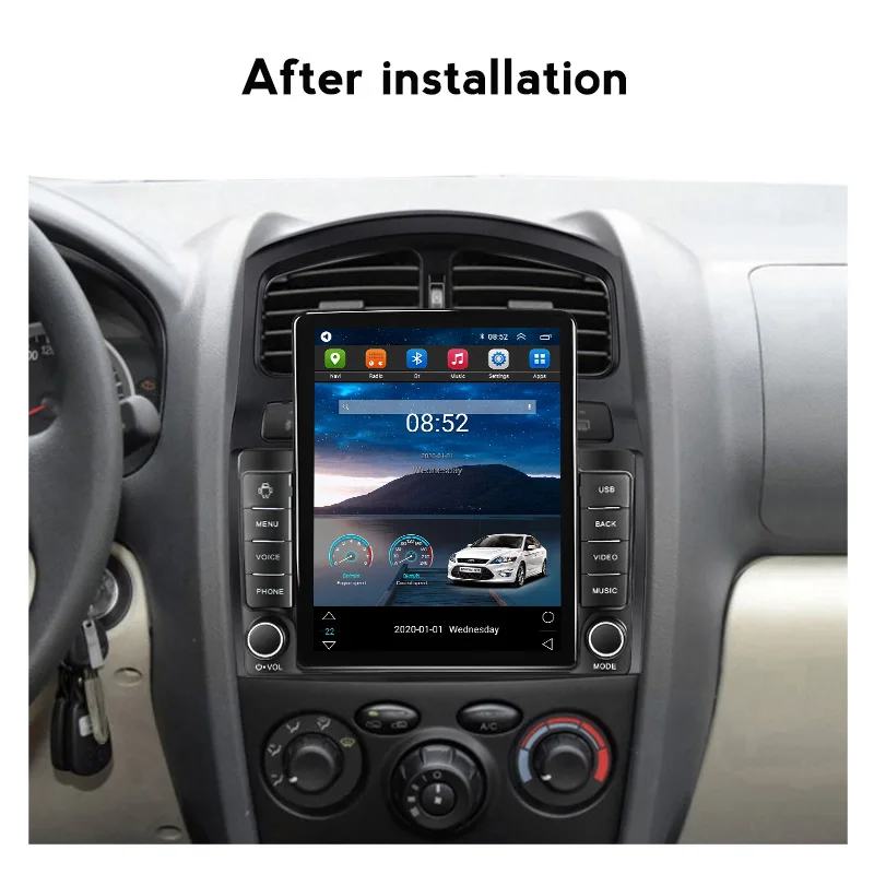 9 5 дюймовый экран Tesla Android 10 0 головное устройство радио для Hyundai Classic Santa Fe 2005 2006-2015