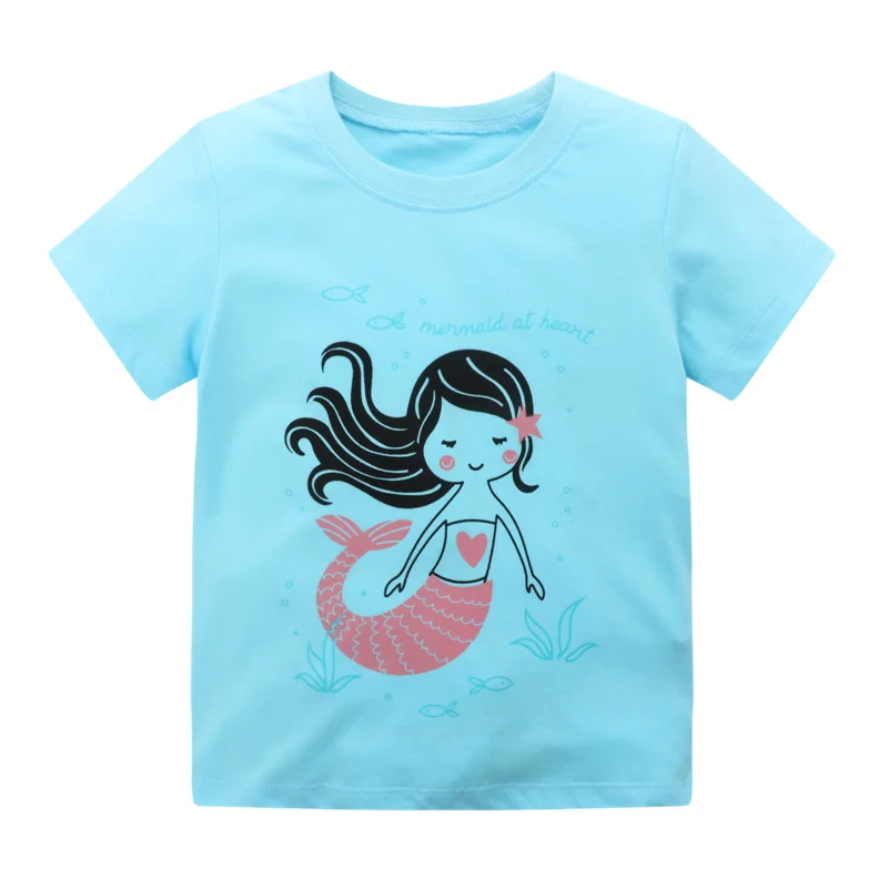

Jumping Meters New Arrival Purple Rainbow Girls Tees Cotton Summer Toddler Clothes Hot Selling Kids Tops Children's Tshirts