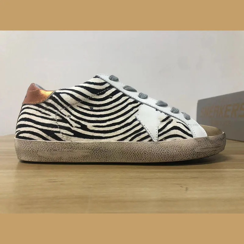 

2022 Four Seasons New Zebra Pattern Stitching Custom Small Dirty Shoes Fashion Parent-child Sports Casual Shoes Non-slip ST422