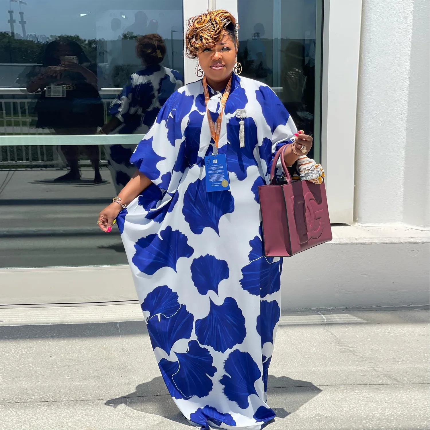 Plus Size Elegant Floral Print Dress Women Loose Pretty Cloth Lady Casual Luxury Robe 2023 Summer Trendy Evening New In Dress