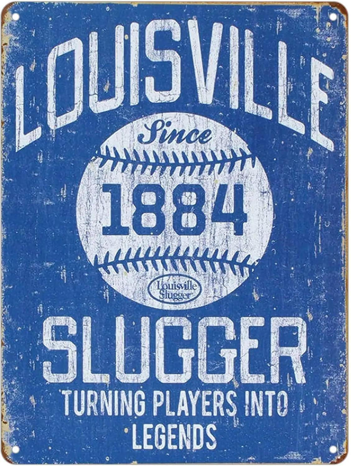 KENSILO Louisville Slugger синий бейсбол потертый ретро винтажный декор металлическая