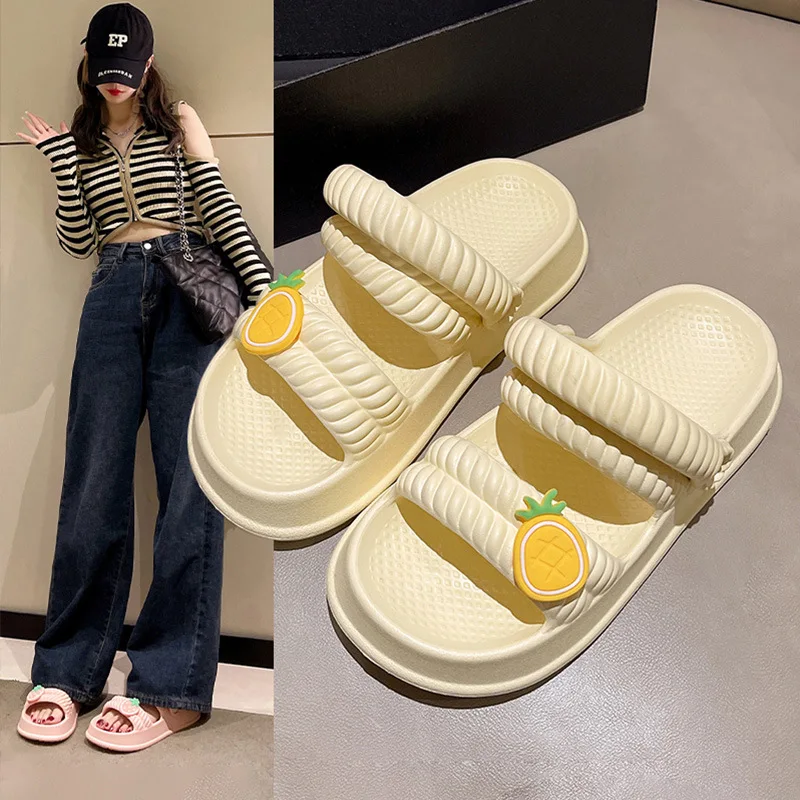 

23Y New Style Women's One Line Slipper Dual Purpose EVA Material Breathable and Odor Resistant Bathroom Slippers for Summer Wear