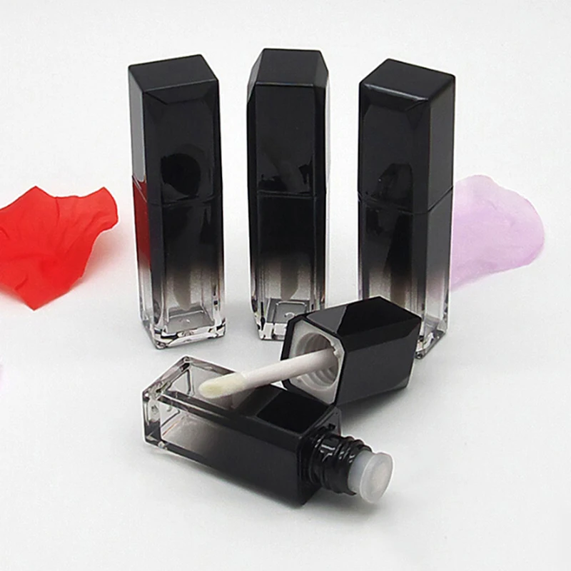 

4.5ml Square Empty Transparent Lipgloss Packing Containers Cosmetic Lip Glaze Tubes Lip Gloss Refillable Bottle