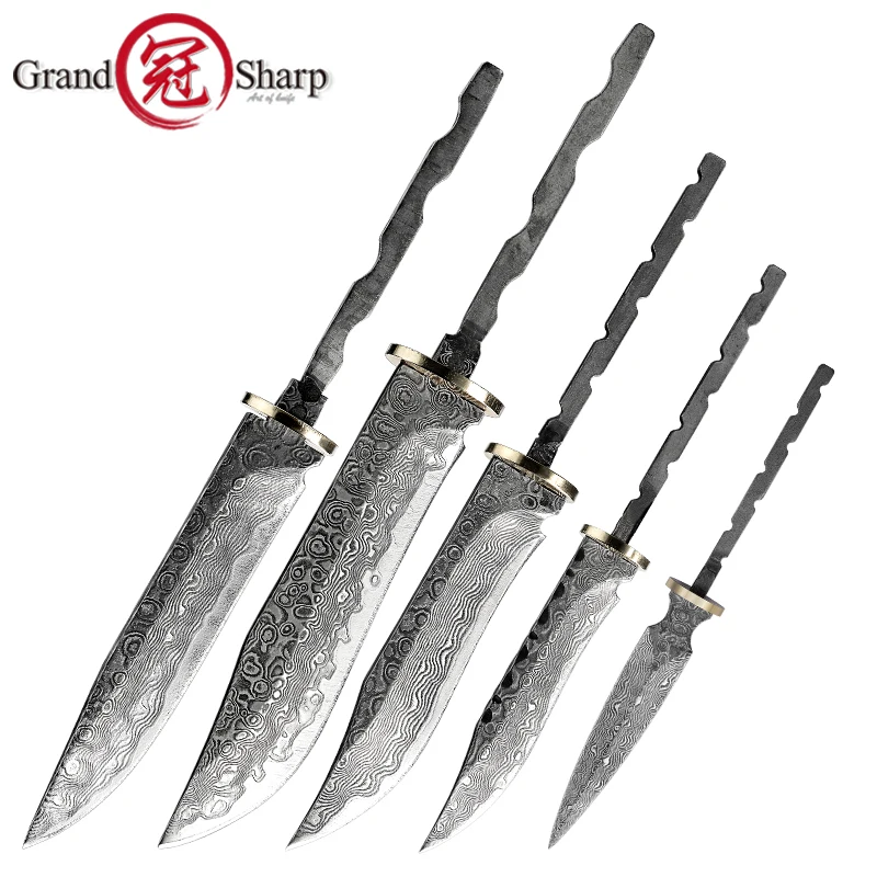 

Fixed Blade Knife Blank DIY Damascus Steel Knife Blank Blade Kitchen Knives Parts Survival Equipment Tactical Outdoor Tools