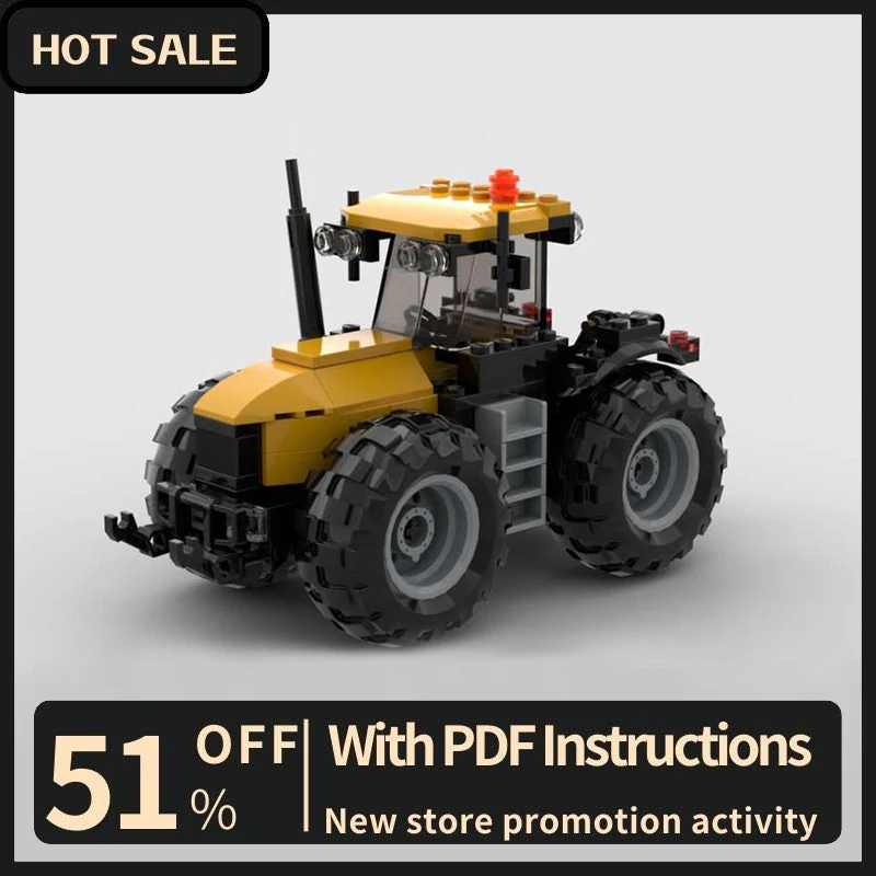 Новый 153 шт. Moc трактор Jcb Fastrac модель трактора с прицепом Diy креативные идеи