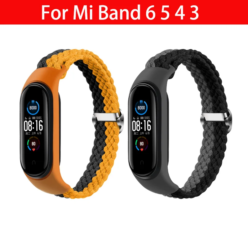 

For Mi Band 6 5 4 3 Watch Strap Velcro Bracelet Silicone Strap Smart Replacement Wristband Color Gift For Mi Band 5 6