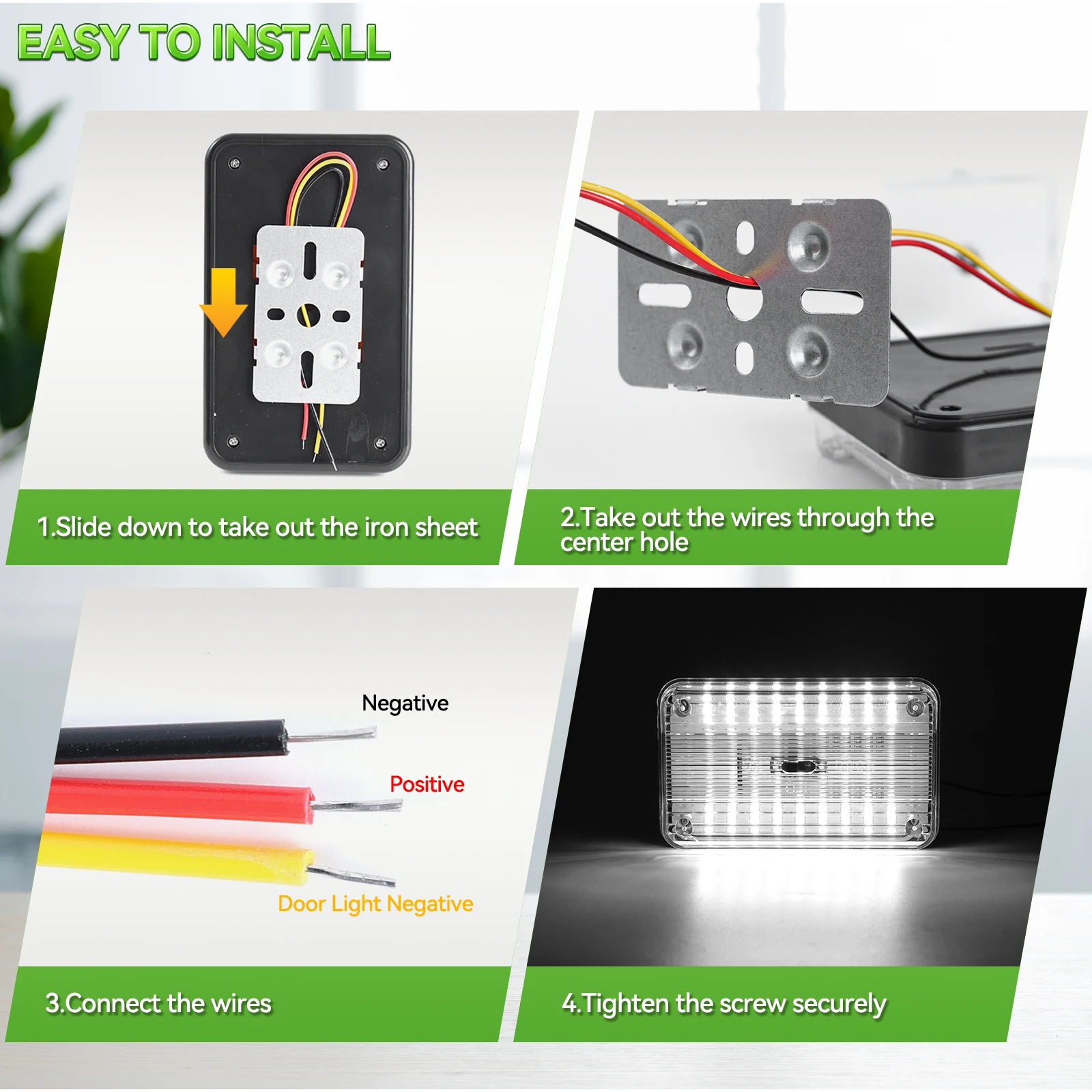 36LED белый внутренний светильник для домов на колесах лампы чтения дверей